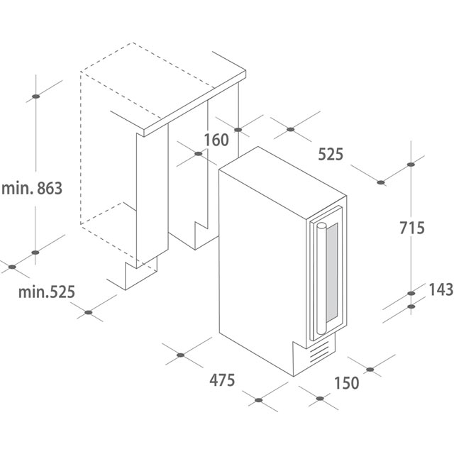 Caves de vinhos HWCB 15