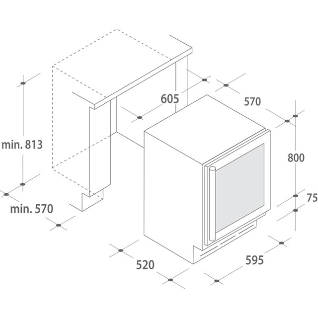 Caves de vinhos HWCB 60